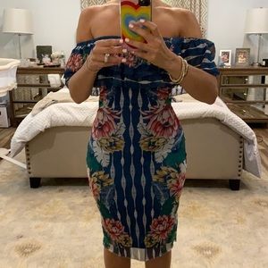 Fitted off the shoulder dress